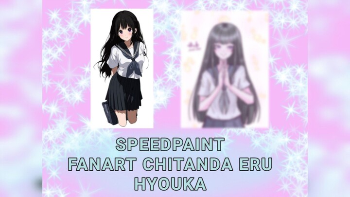 menggambar Chitanda Eru dari anime hyouka
