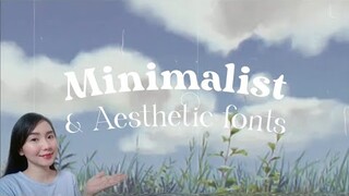 Minimalist & Aesthetic fonts in dafont 🍂