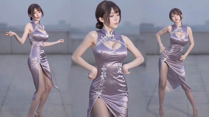 Silky Cheongsam 😍 [Touch My Body] Let the Wind Blow and Blow