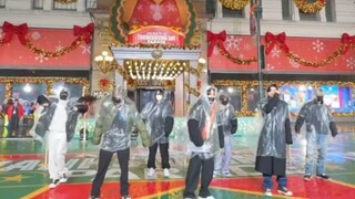 ENHYPEN's Thanksgiving stage rehearsal on a rainy day