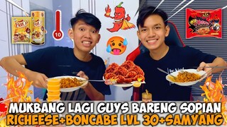 MUKBANG TERGILA!! AYAM RICHEESE LEVEL 5 + SAMYANG NUKLIR + BONCABE LEVEL 30!!