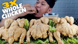 3X WHOLE BUTTERFLY FRIED CHICKEN #fyp #foryou #foryourpage #mukbang