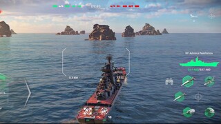 Modern Warships: RF ADMIRAL NAKHIMOV in Action.  online match gameplay.