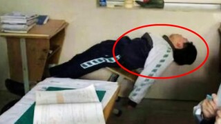 高三党用生命告诉你上课睡觉的正确姿势