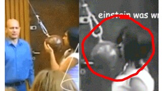 曾经我极度相信物理!直到我被铁球撞了一下(｀・ω・´)爆笑沙雕GIF～