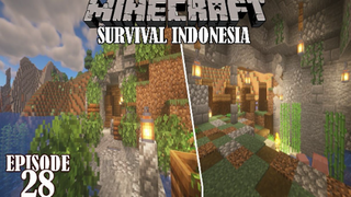 Membuat Kandang Piggy Di Dalam Bukit - MINECRAFT SURVIVAL INDONESIA (28)