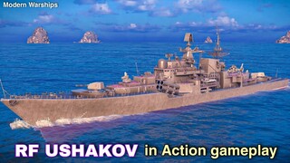 Modern Warships: RF USHAKOV in Action. online match gameplay.