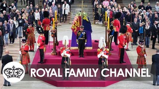 Queen's Children Stand Vigil Over Her Coffin