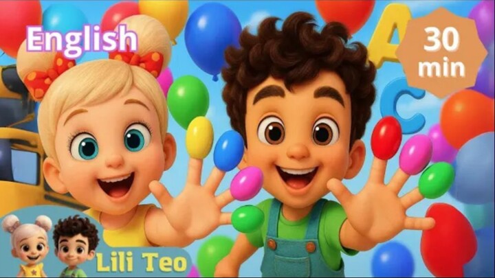 Top Kids Songs with Lili and Teo | Finger Family, ABC, Wheels on the Bus, Brush Teeth