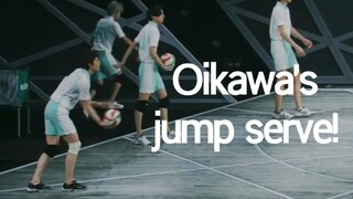 Engeki Haikyuu!! Oikawa's jump serve in slow motion (feat. Asuma Kousuke)