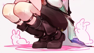 The painting process of Ansel in Arknights