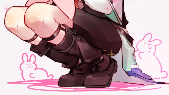 The painting process of Ansel in Arknights