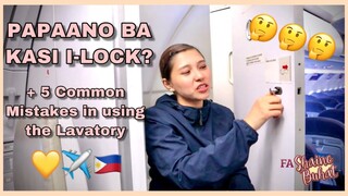 LAVATORY TUTORIAL + 5 Common Mistakes in using the Lavatory | Flight Attendant Vlogs