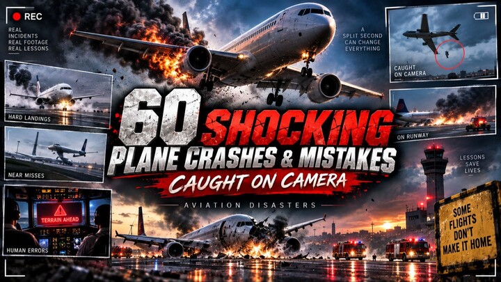 60 Shocking Plane Crashes and Mistakes Caught on Camera