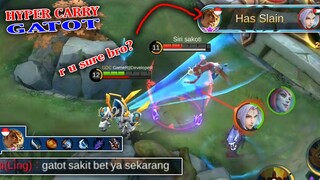 HYPER CARRY GATOT with Marksman BUILD! Funny Gameplay Mobile Legends