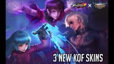 3 NEW KOF SKINS OF GUSION,AURORA AND DYRROTH IN MOBILE LEGENDS
