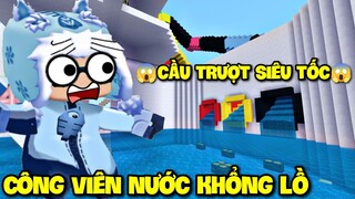 THỬ THÁCH CÔNG VIÊN NƯỚC MEOWPEO KHÁM PHÁ CẦU TRƯỢT NƯỚC SIÊU TO KHỔNG LỒ TRONG MINI WORLD