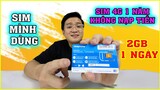 Mở hộp SIM 4G - 2GB/Ngày - 1 Năm Không Nạp Tiền trên LAZADA, SHOPEE (FHappy) | MUA HÀNG ONLINE