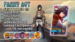 NEW | Script Skin Fanny Mikasa Attack on Titan No Password | Full Effect & Sound - Patch Terbaru