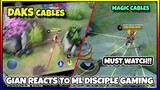 GIAN REACT TO 12 TYPES OF CABLE YOU CAN USE IN RANK GAME I SHOW SOME ALTERNATIVE MAGIC CABLES MLBB