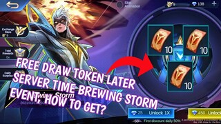 How to get free draw Token Brewing Storm event in Mobile Legends later at Server Time