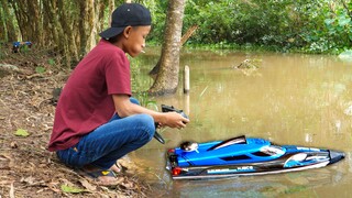 NERF GUN BOAT RC CONTROL BATTLE