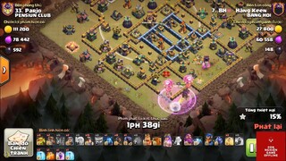 BASE WAR  HALL 14 6 TURN CHƯA NÁT TRONG TRẬN WAR ELITE 50 - COC - Turn 2 #game