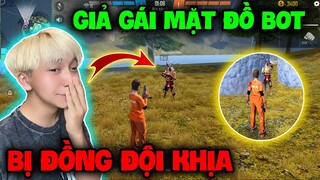 FREE FIRE | Giả Gái Mặt Đồ BOT Đi Ghép Ngẫu "Nhiên Tử Chiến Xếp Hạng" Bị Đồng Đội Khinh Thường !!!