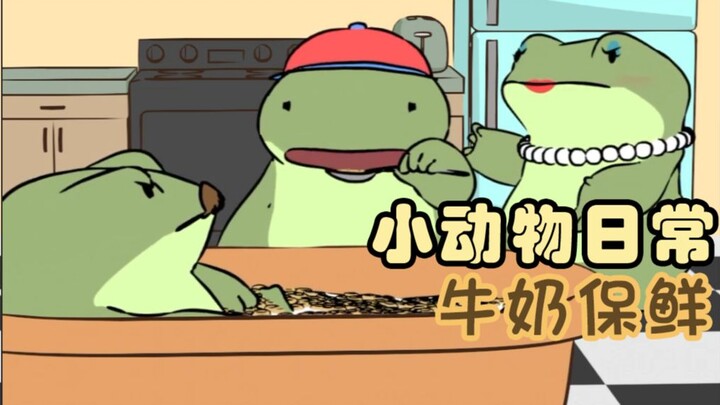 Milk preservation 🐸🥛🥣 [Daily Life of Small Animals | Natural Habitat Shorts] Chinese and English sub
