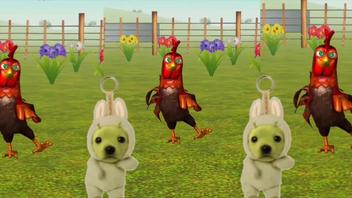 Los animales de la Granja de Zenón bailando - Juego del pollito y el tractor en Navidad 3