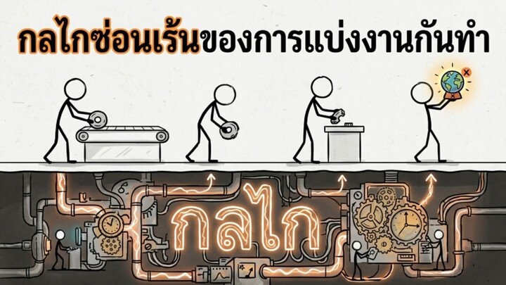 ทำไมมนุษย์ต้องทำงานเป็น "ฟันเฟือง"? (ความลับที่ทำให้เราสร้างโลกได้)