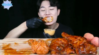 Gà cay BBQ và gà chiên phần 5 #mukbang