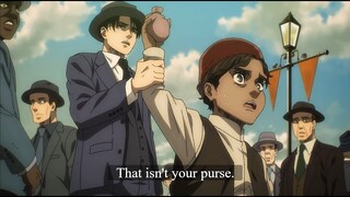 Ramzi Pickpockets Levi & Sasha | Attack on Titan Season 4 Episode 28 English