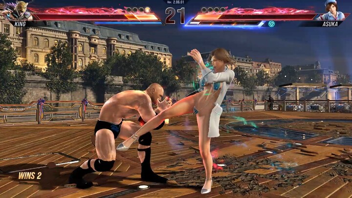 “Tekken 8” Beefy Guy vs. Yoshimitsu in a Wrestling Match