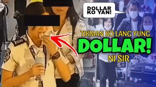 GRABE! | BABAENG SECURITY SA NAIA TERMINAL 1 NAGSAWA NA SA PAGKAIN SA PINAS KAYA KUMAIN NG DOLLAR!