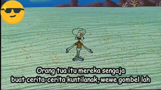 meme spongebob : kisah nyata di culik hantu weww gobwel