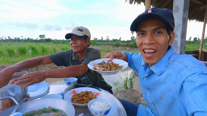 GIĂNG LƯỚI CÁ LÒNG TONG CHÉO 2 CHÚ CHÁU NẤU BỮA CHIỀU HẾT XẢY CON BÀ BẢY|| ÚT LỤC BÌNH