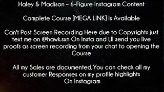 Haley & Madison Course 6-Figure Instagram Content download
