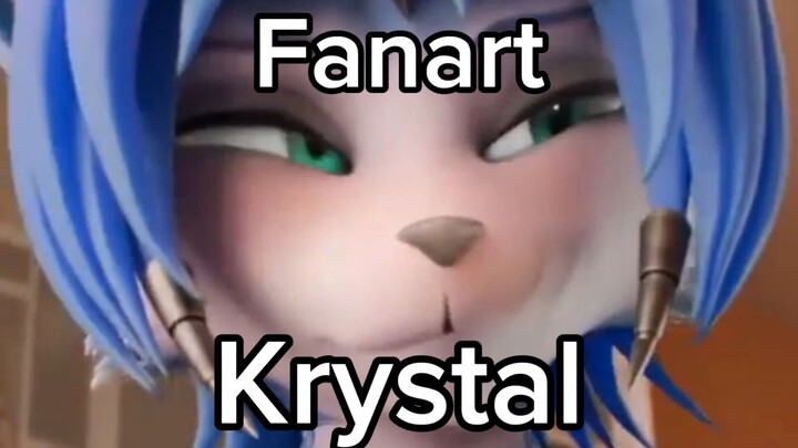 Fanart Krystal dari game Star Fox