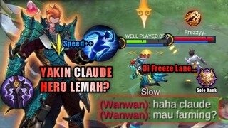 TUTORIAL WINSTREAK SOLO RANK CLAUDE! SPELL SPRINT! LANGSUNG AUTO MANIAC! | TOP GLOBAL CLAUDE - MLBB