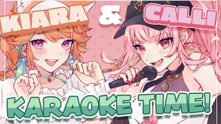 【KARAOKE COLLAB】Calli and Kiara, Singing Live FOR Y'ALL.