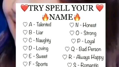 spell your name