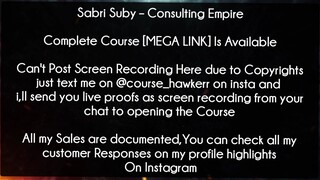 Sabri Suby Course Consulting Empire Download