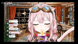 [Remix]Vtuber Ace Taffy eats cup noodles