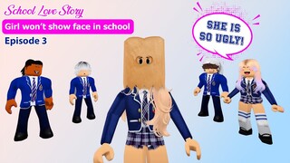 👉 MASK GIRL EPISODE 3: Girl Won't Show Face In School | Roblox Crush Idol