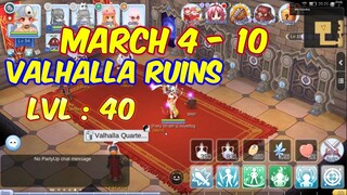 Valhalla Ruins Lvl 40 march 4 - 10 | Ragnarok Mobile Eternal Love