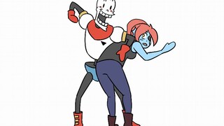 [Anime]Papyrus caresses Undyne's buttocks|<Undertale>