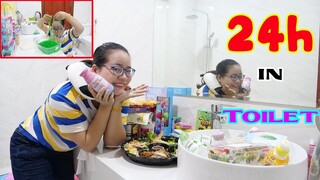 THỬ THÁCH 24 GIỜ SỐNG TRONG TOILET | 24H IN TOILET CHALLENGE