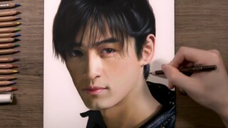 Color pencil drawing of Jingtian in "The Legend of Sword and Fairy III" / Hu Ge