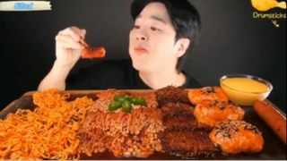 Mì - nấm - xúc xích phần 1 #mukbang